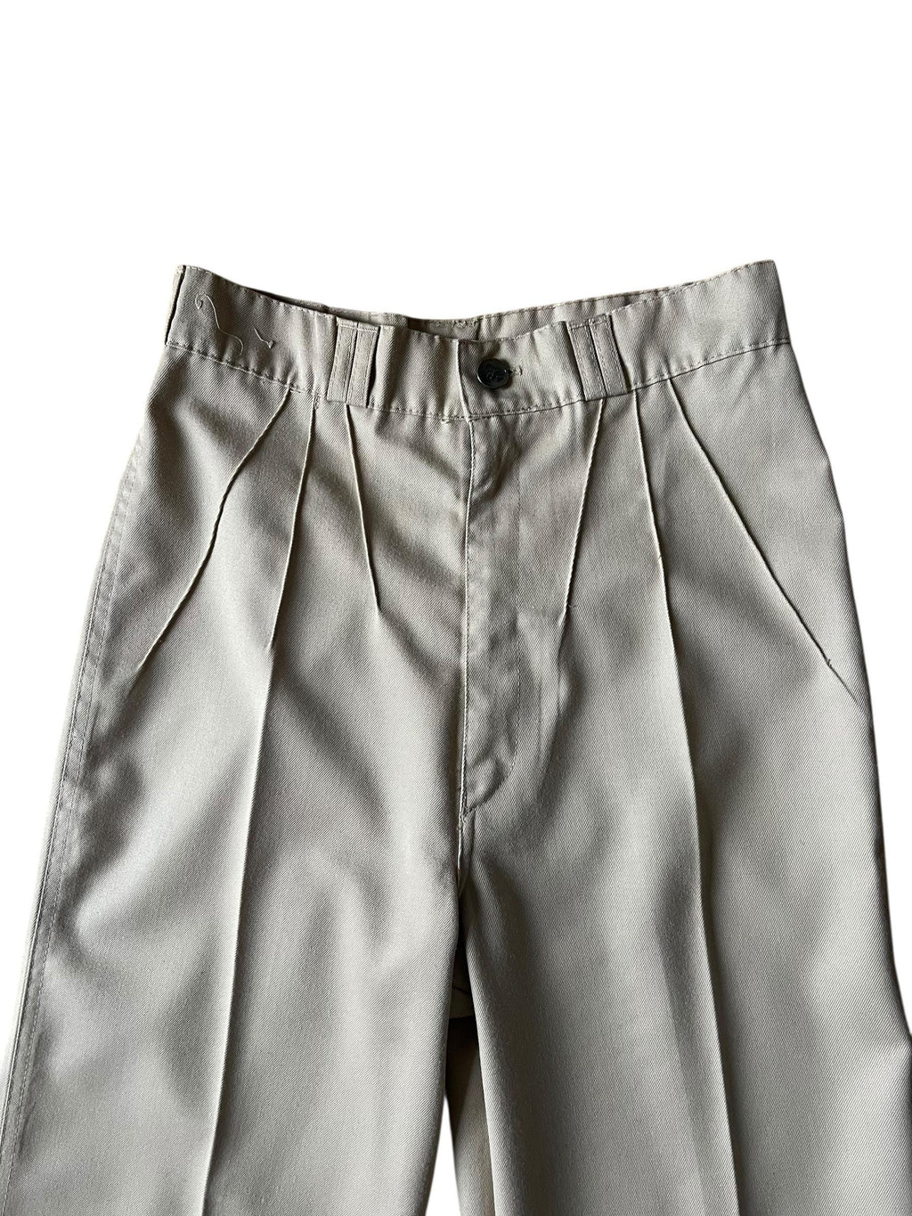 Pantaloni a gamba ampia beige