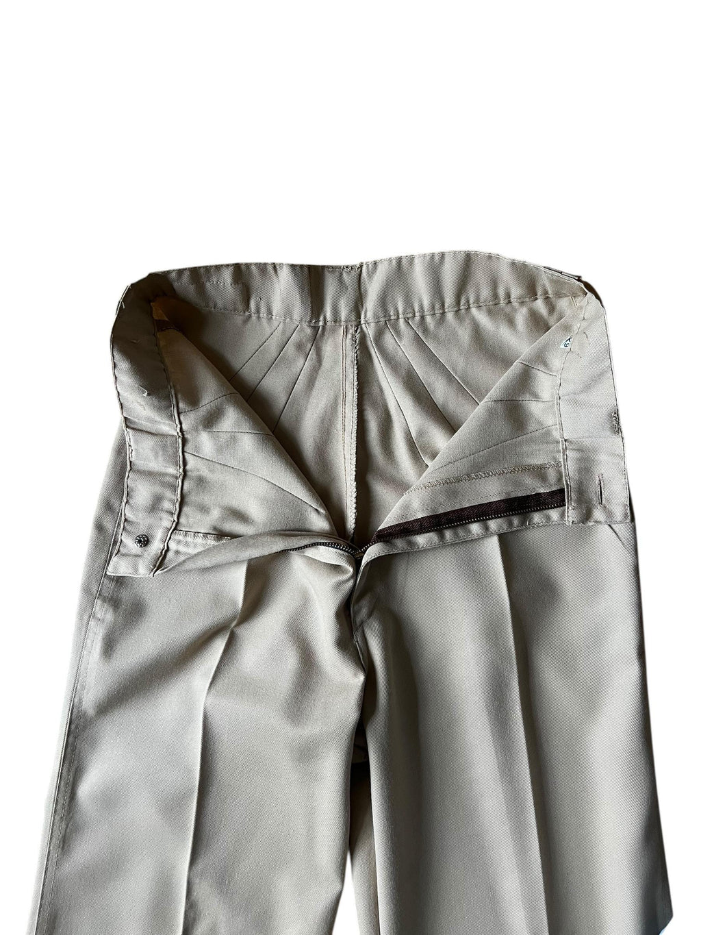 Pantaloni a gamba ampia beige
