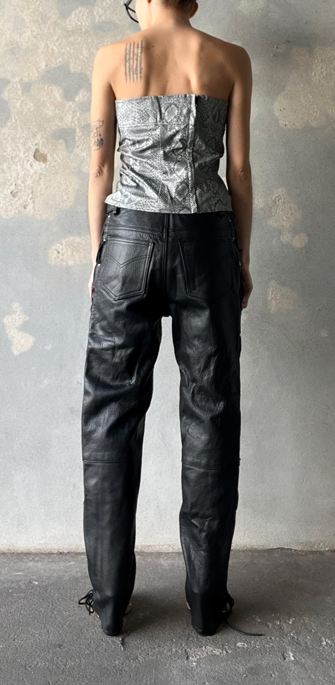 Top in simil pelle stampata pitone