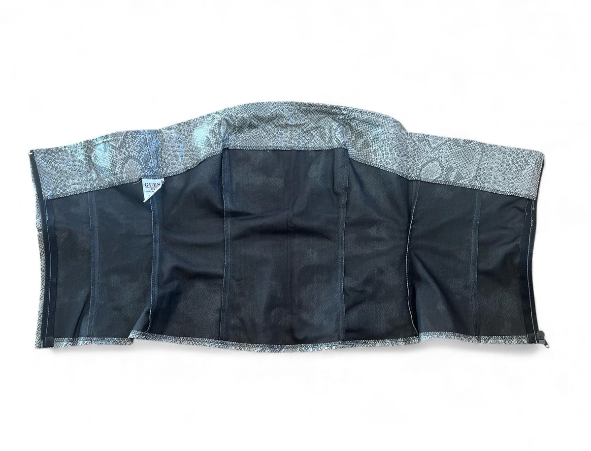 Top in simil pelle stampata pitone