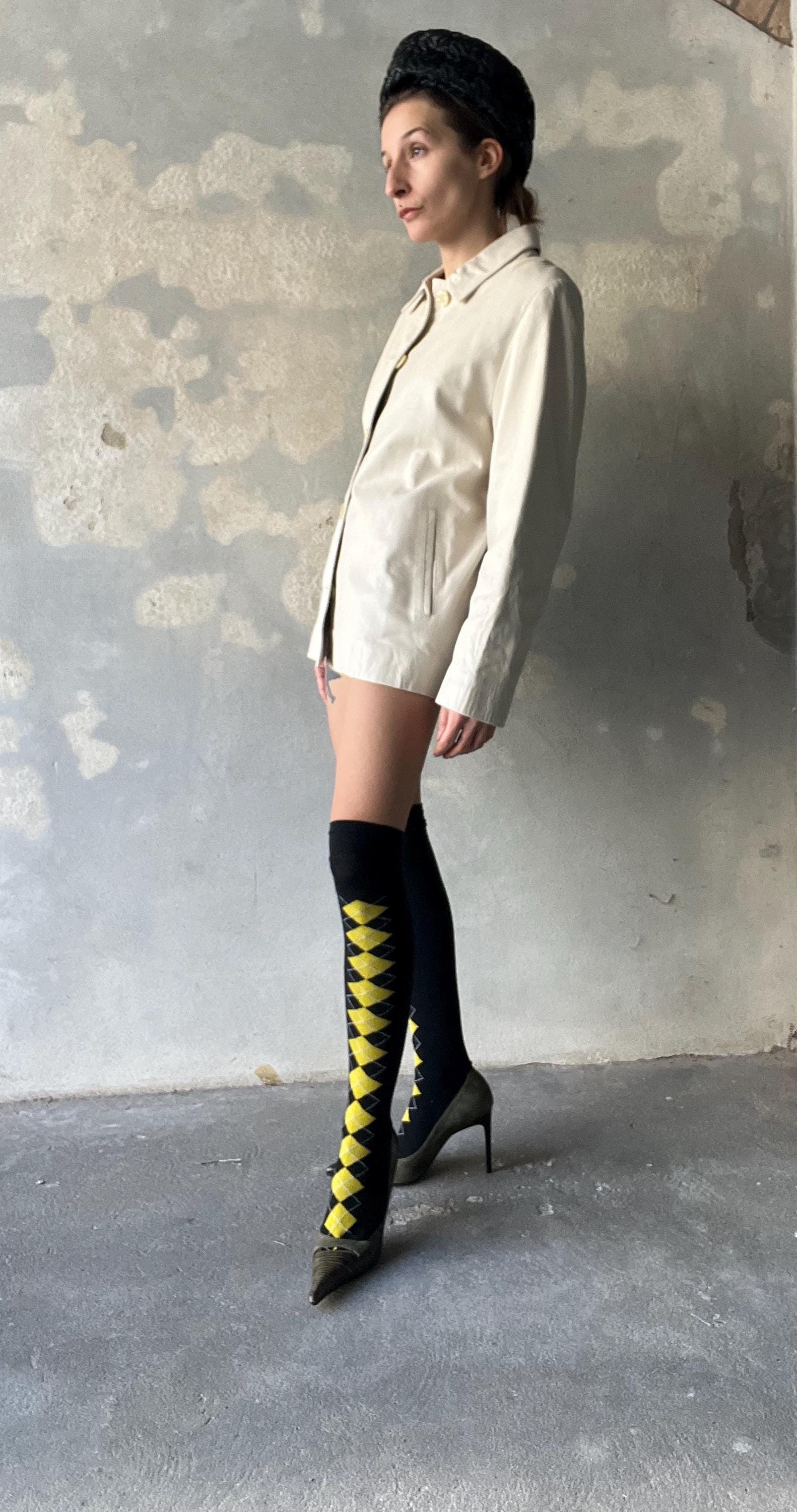 Giacca vintage di pelle chiara panna / beige freddo
