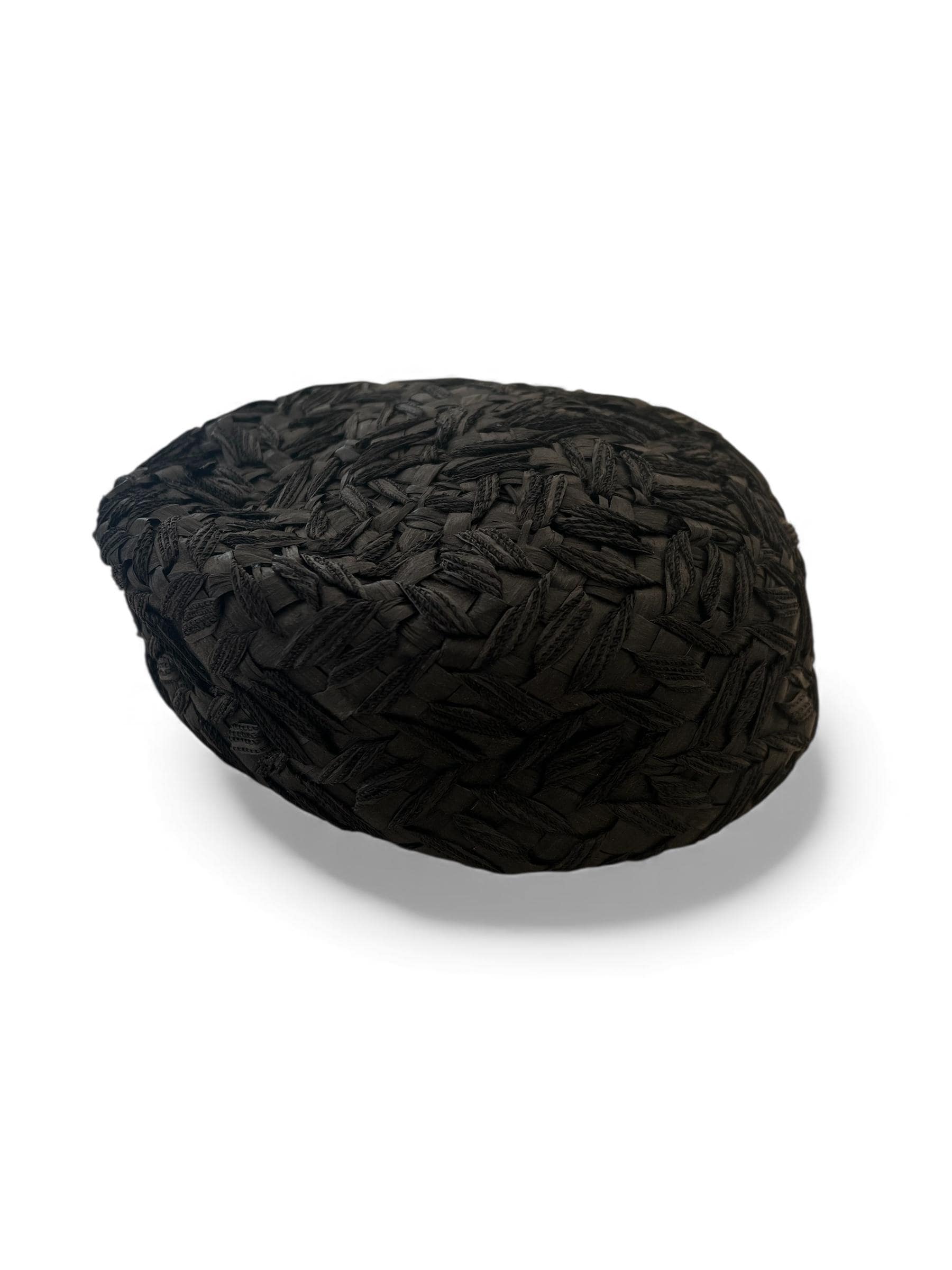 Cappellino vintage rafia pillbox hat