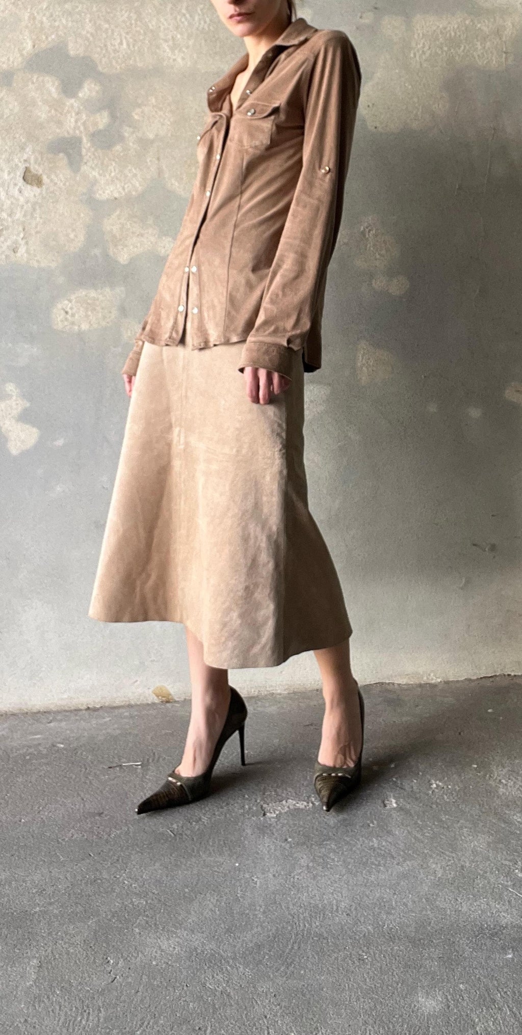 Camicia effetto suede, morbida al tatto