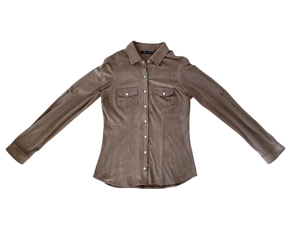 Camicia effetto suede, morbida al tatto
