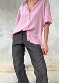Camicia ampia manica corta rosa