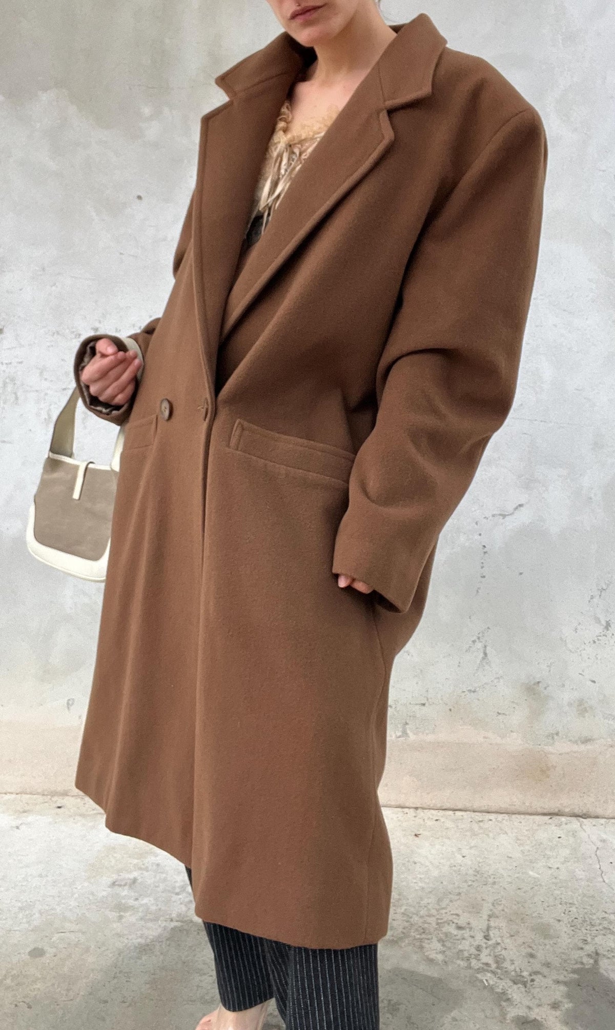 Cappotto uomo di misto lana