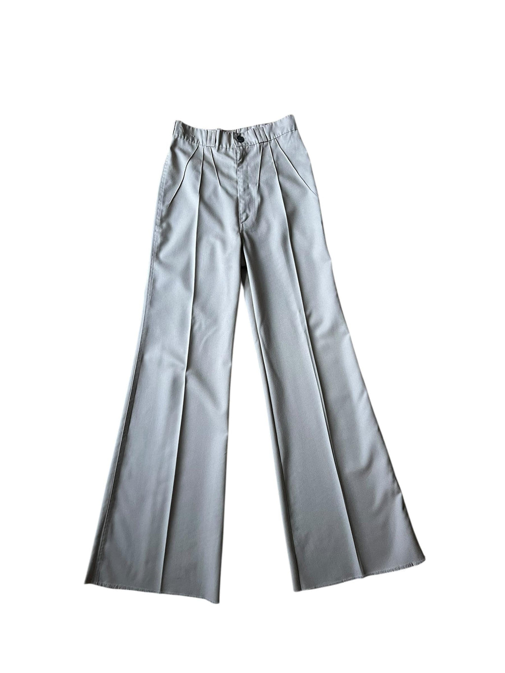 Pantaloni a gamba ampia beige