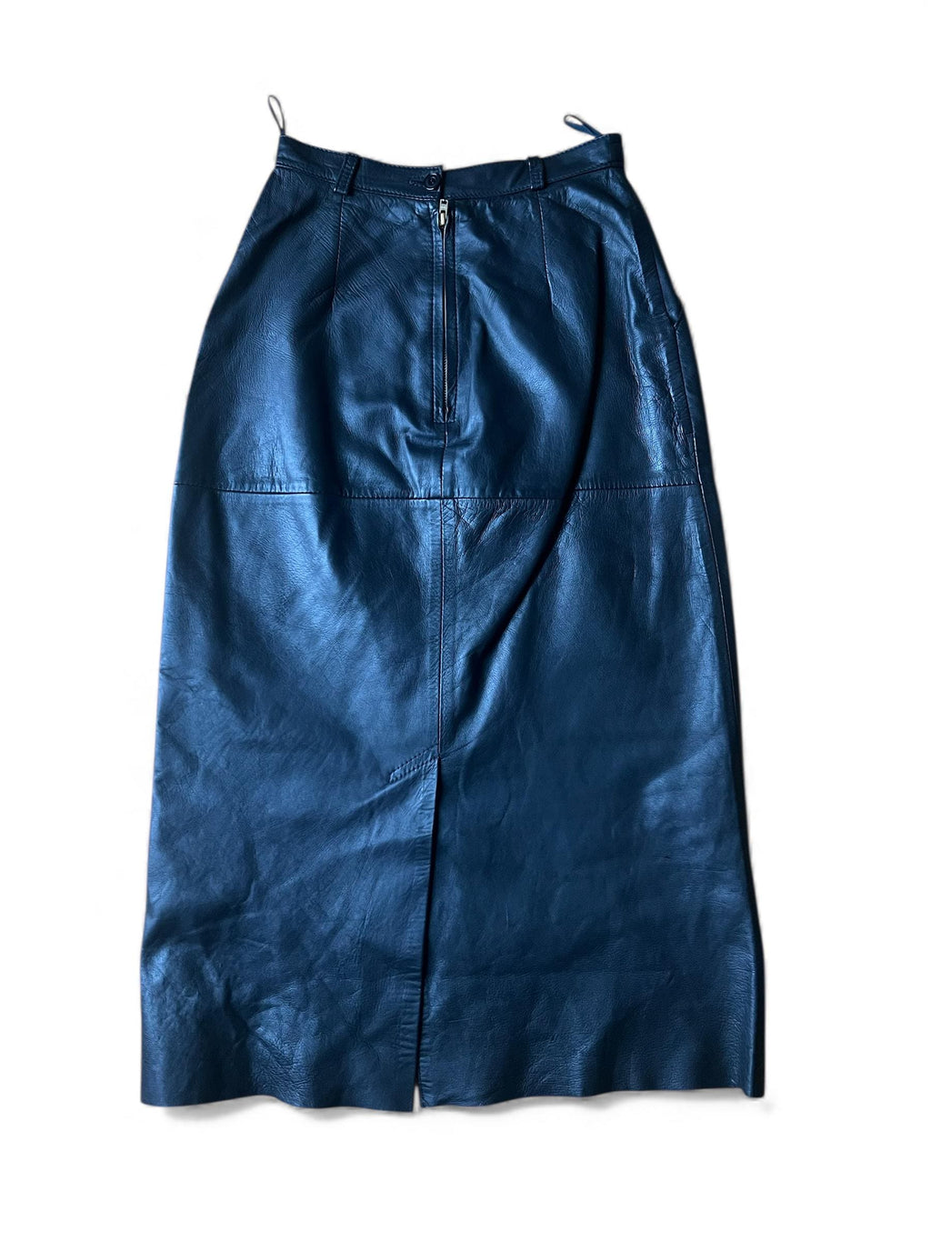Gonna di pelle vintage nera