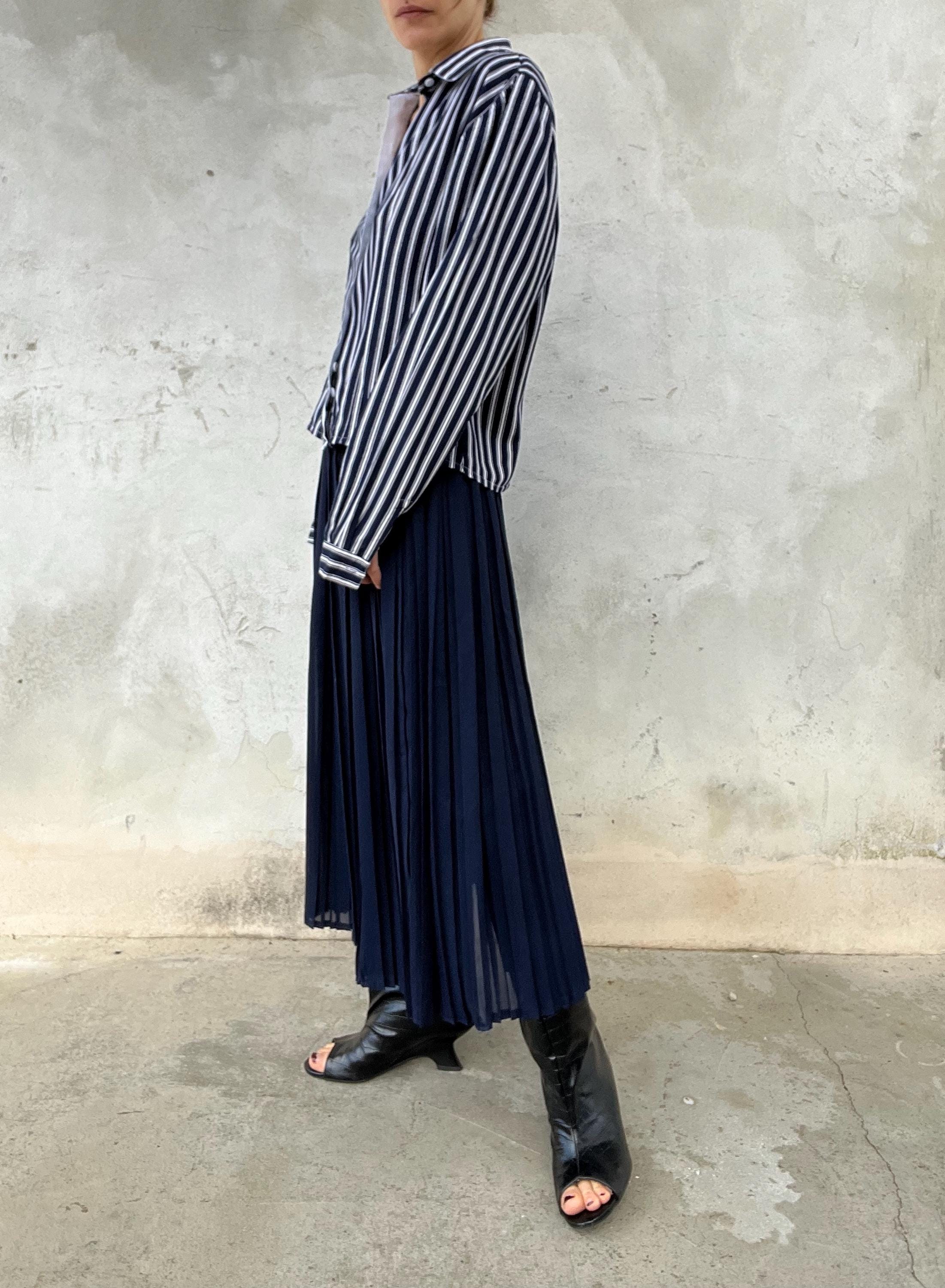 Camicia crop gessata