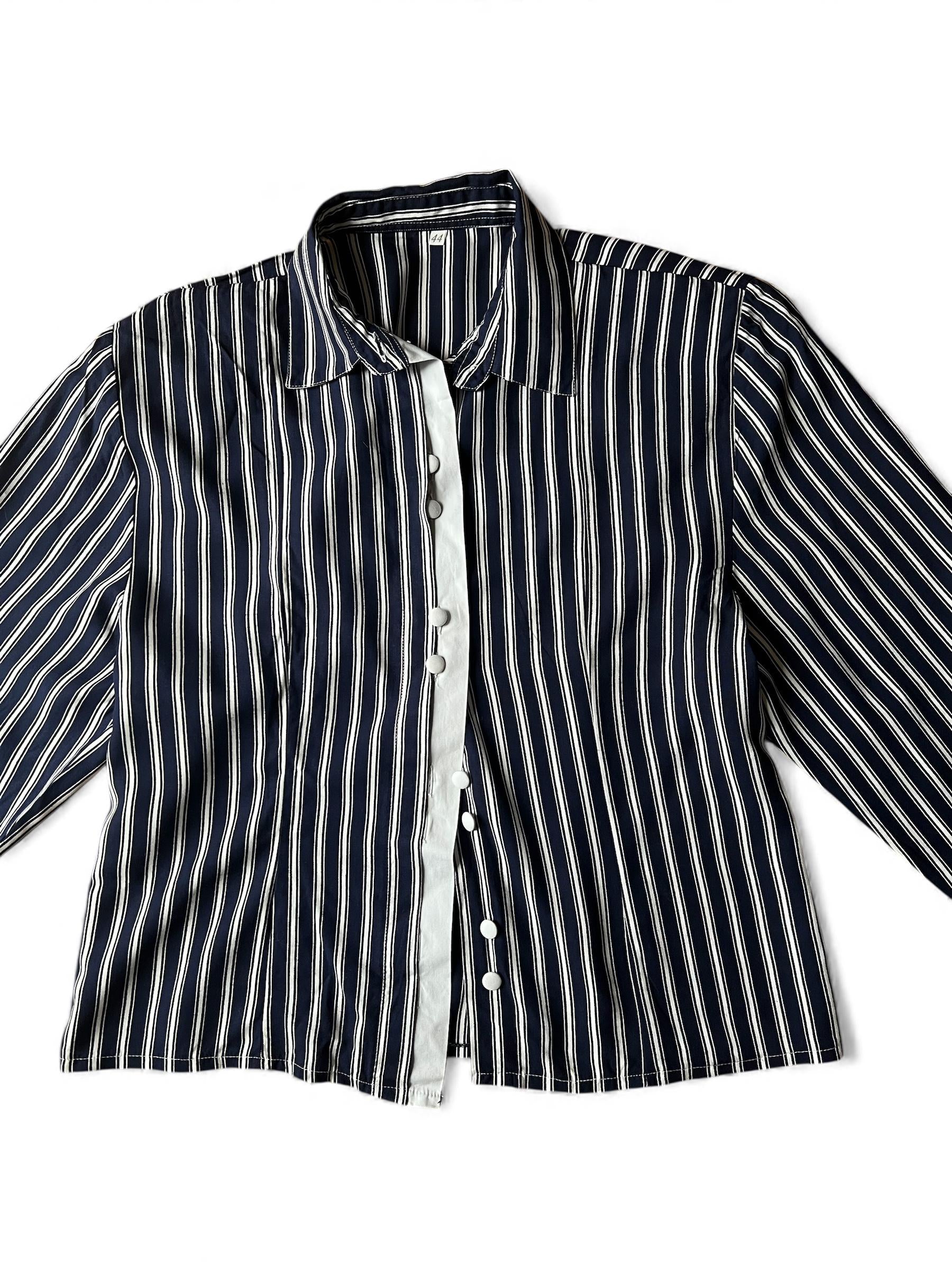 Camicia crop gessata