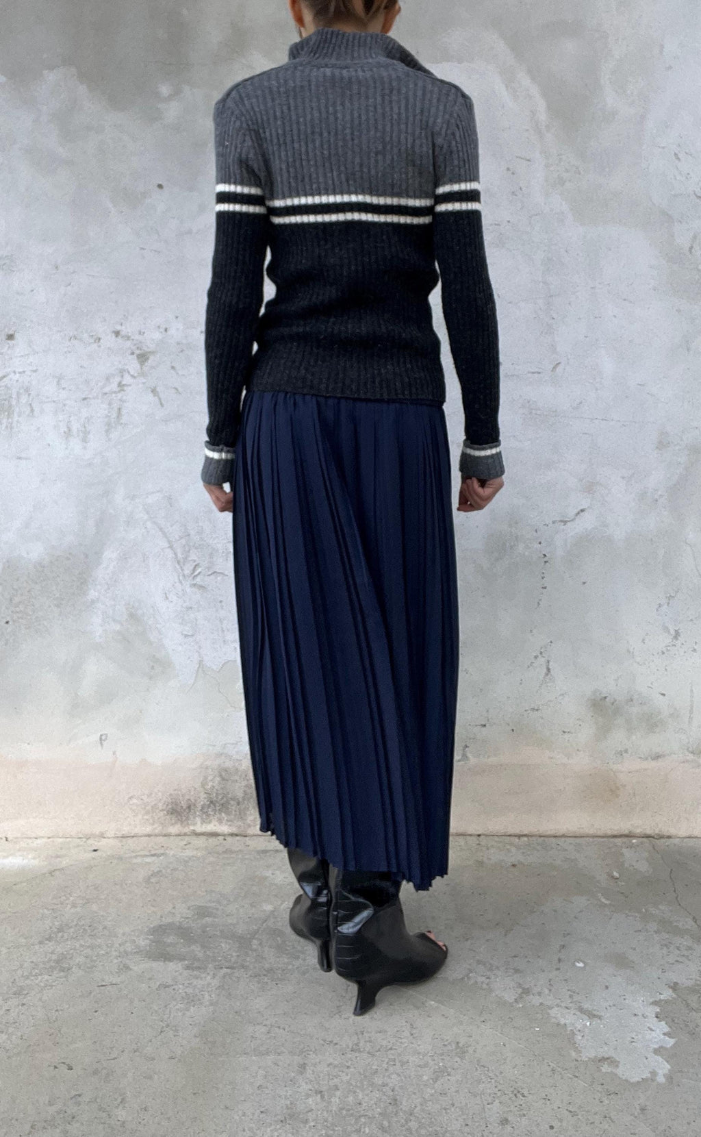 Collage style vintage zip jumper