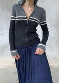 Collage style vintage zip jumper