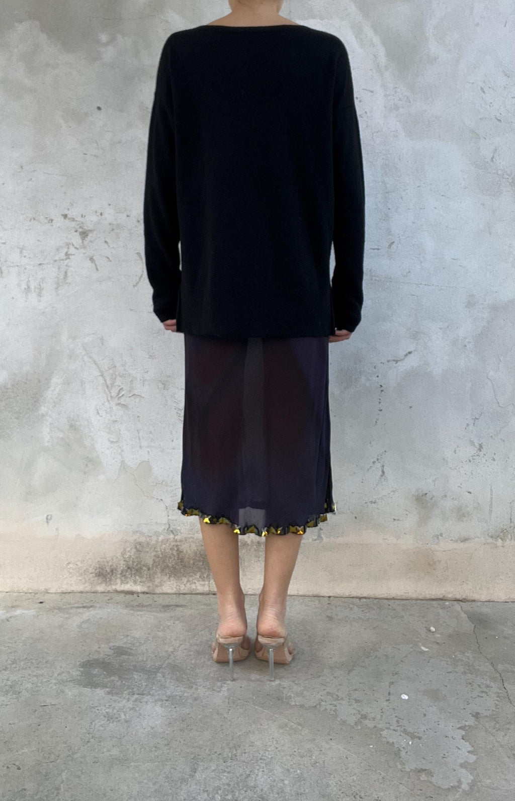 Maglione cashmere con pietre
