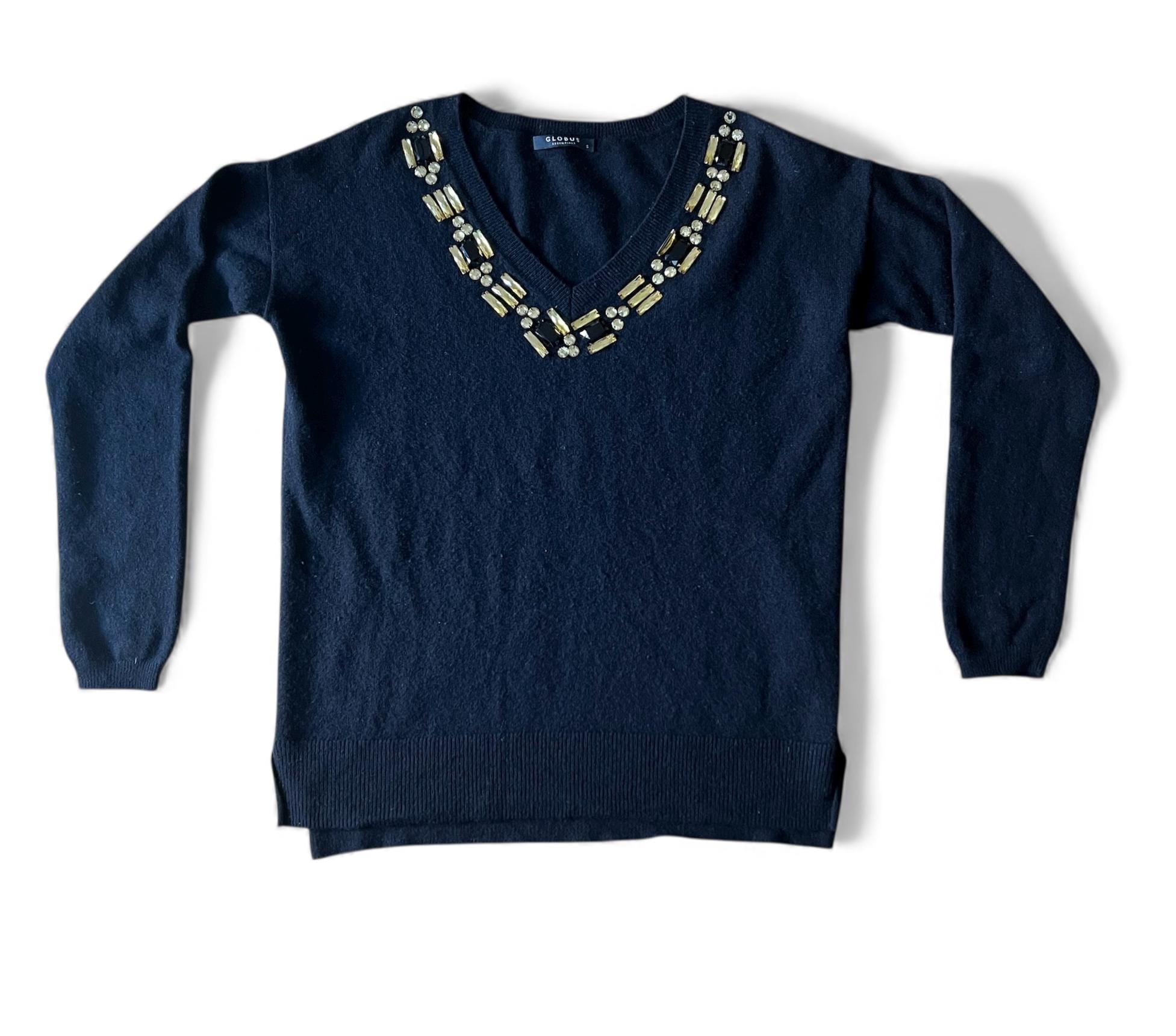 Maglione cashmere con pietre