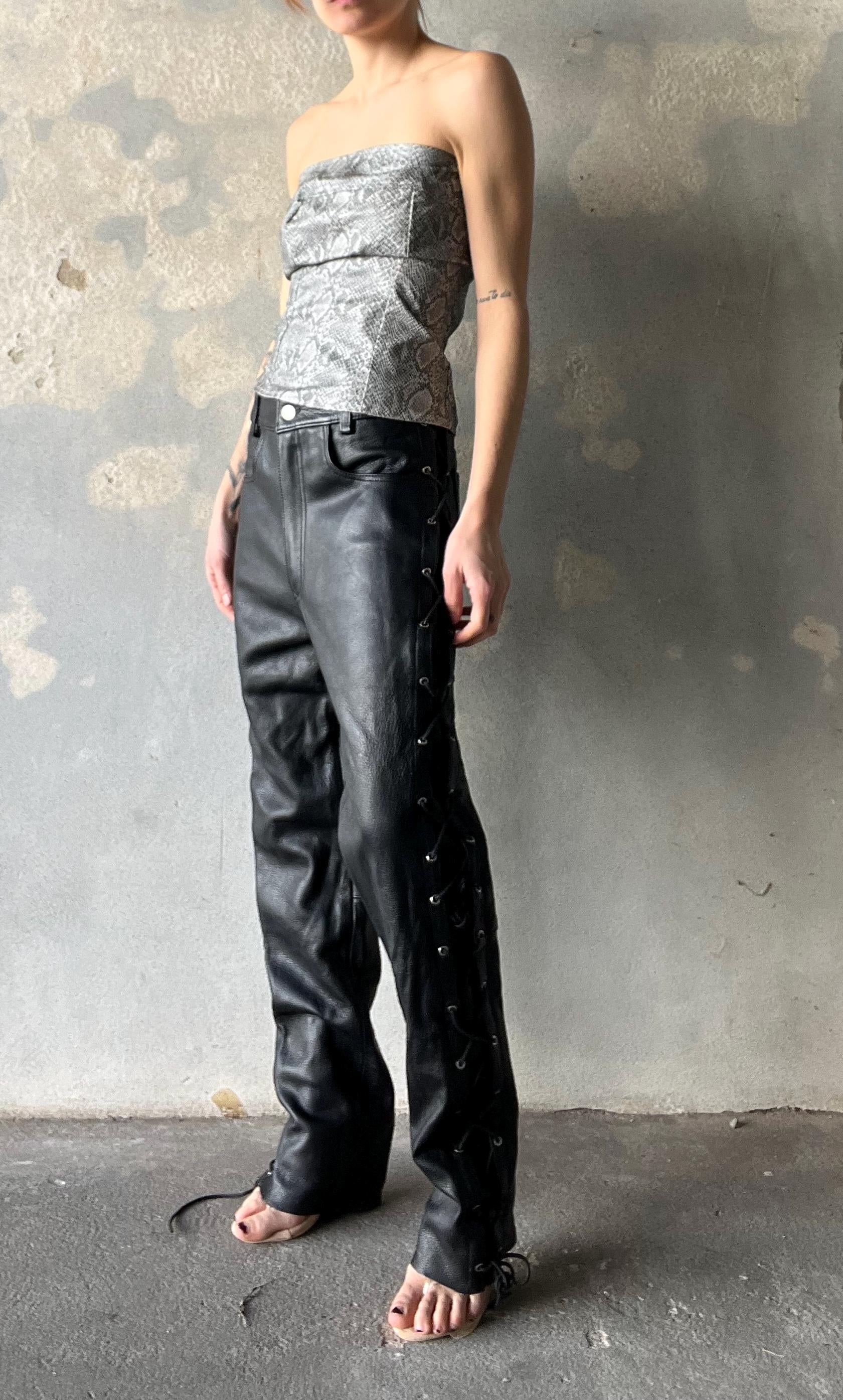 Top in simil pelle stampata pitone