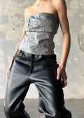 Top in simil pelle stampata pitone