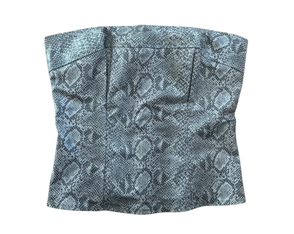 Top in simil pelle stampata pitone
