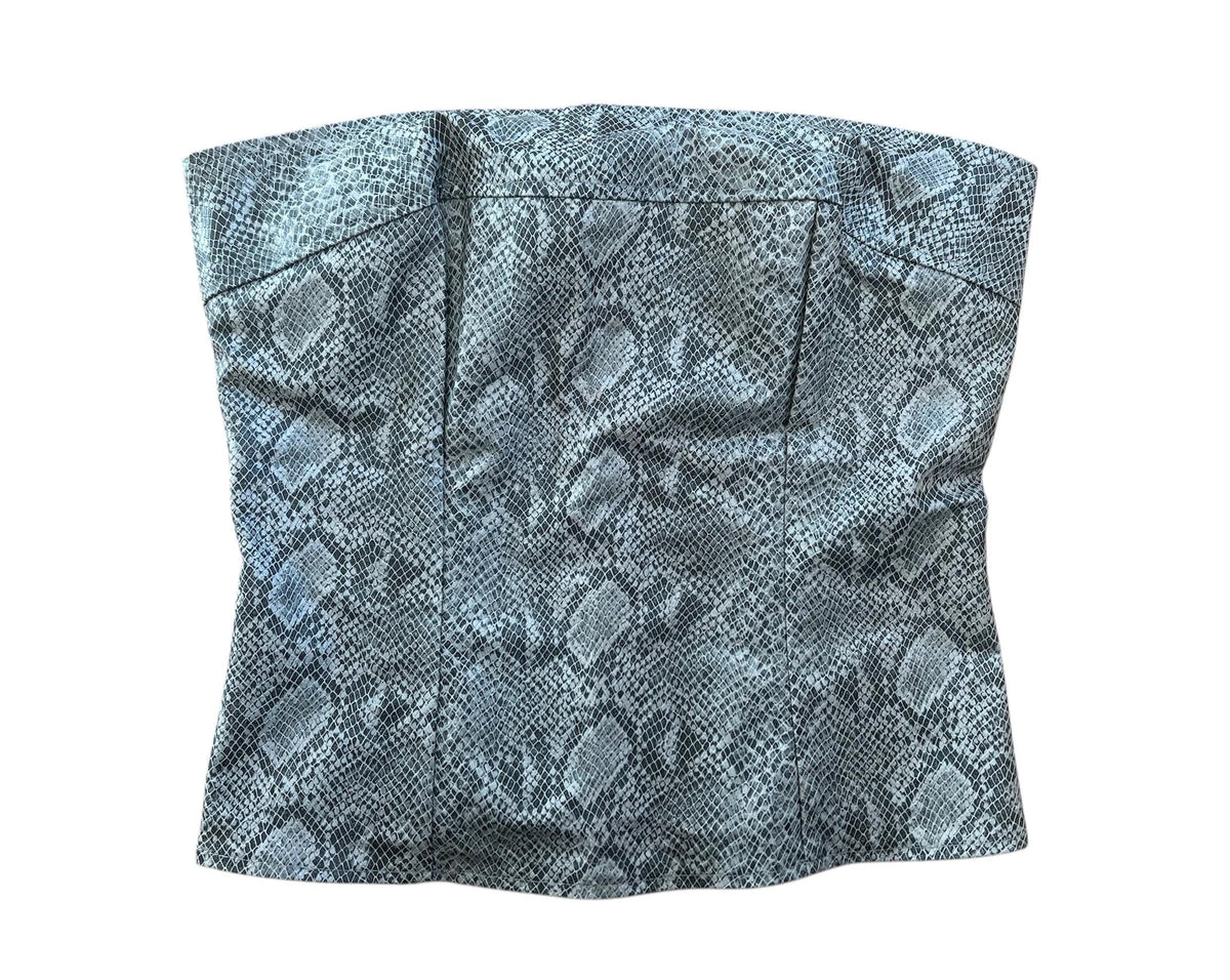 Top in simil pelle stampata pitone