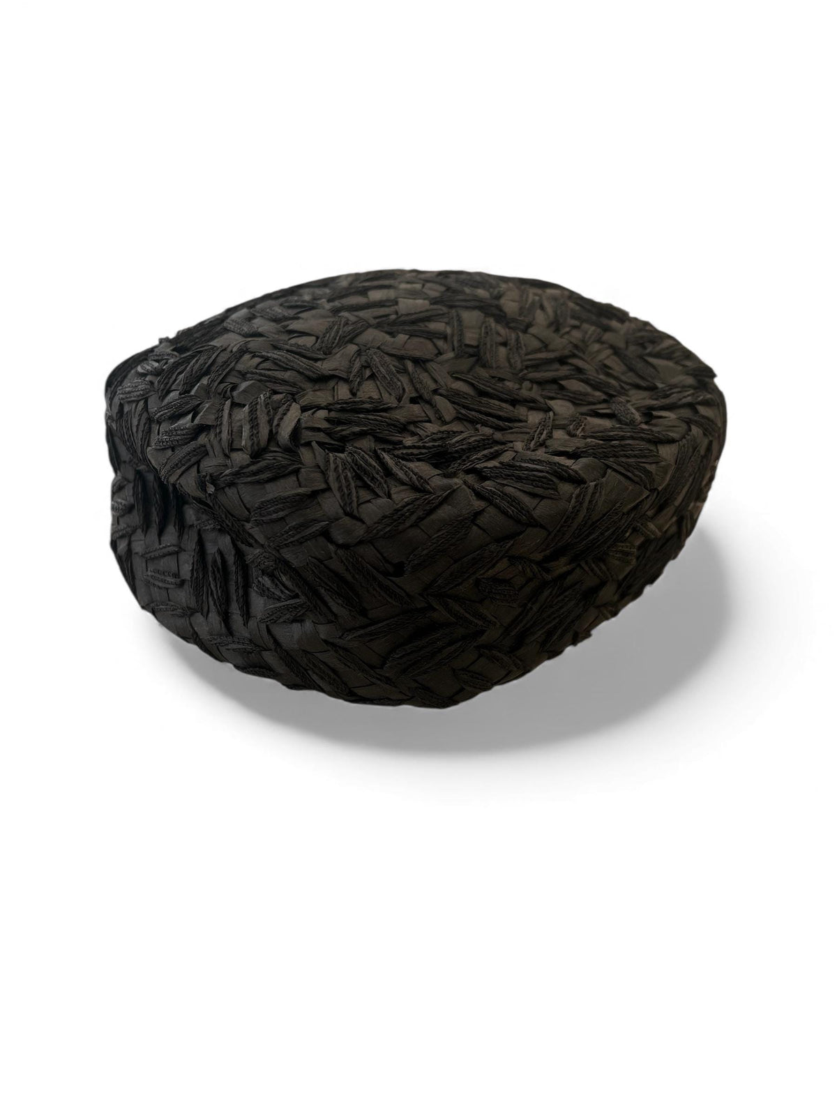 Cappellino vintage rafia pillbox hat