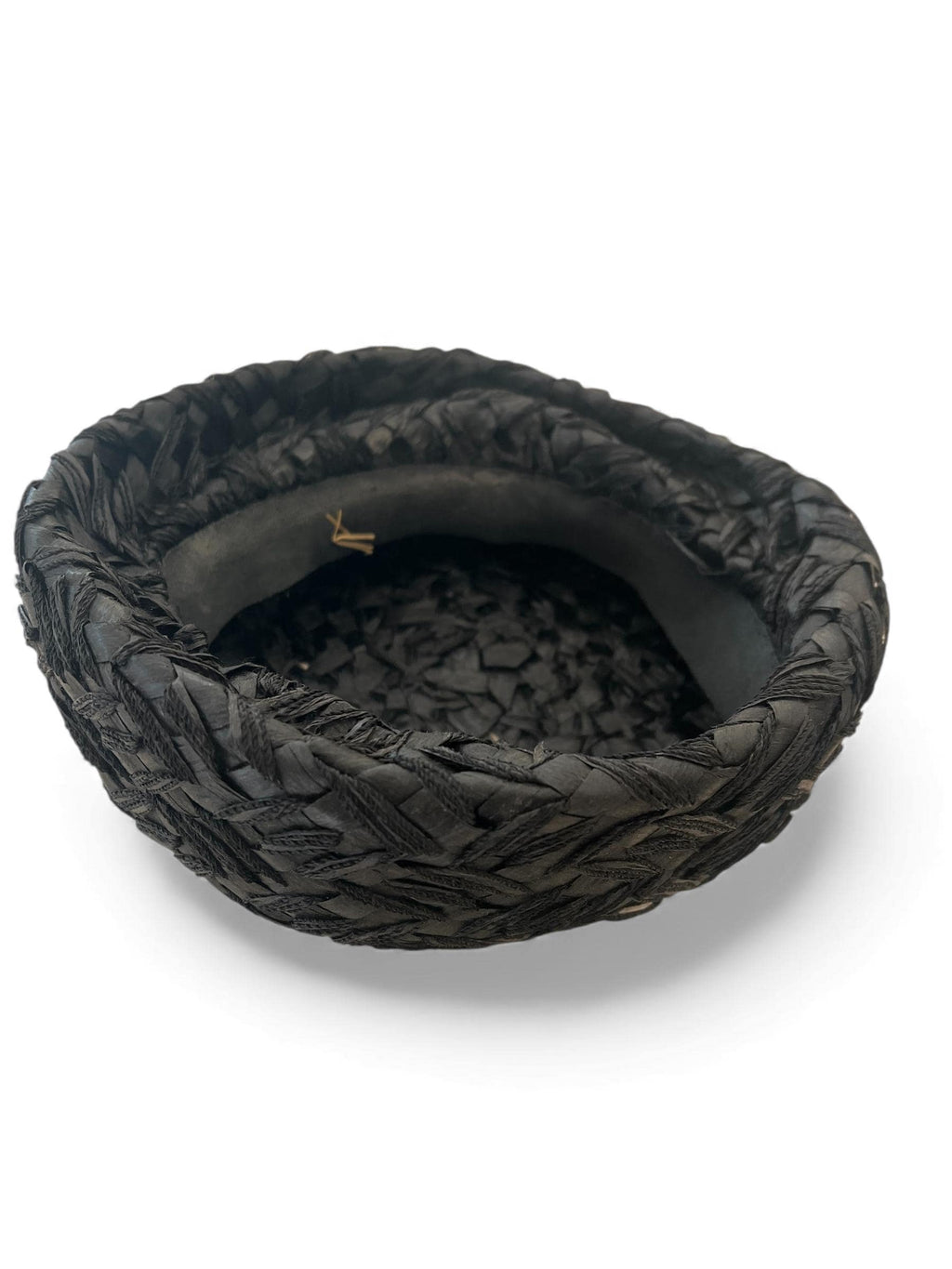 Cappellino vintage rafia pillbox hat