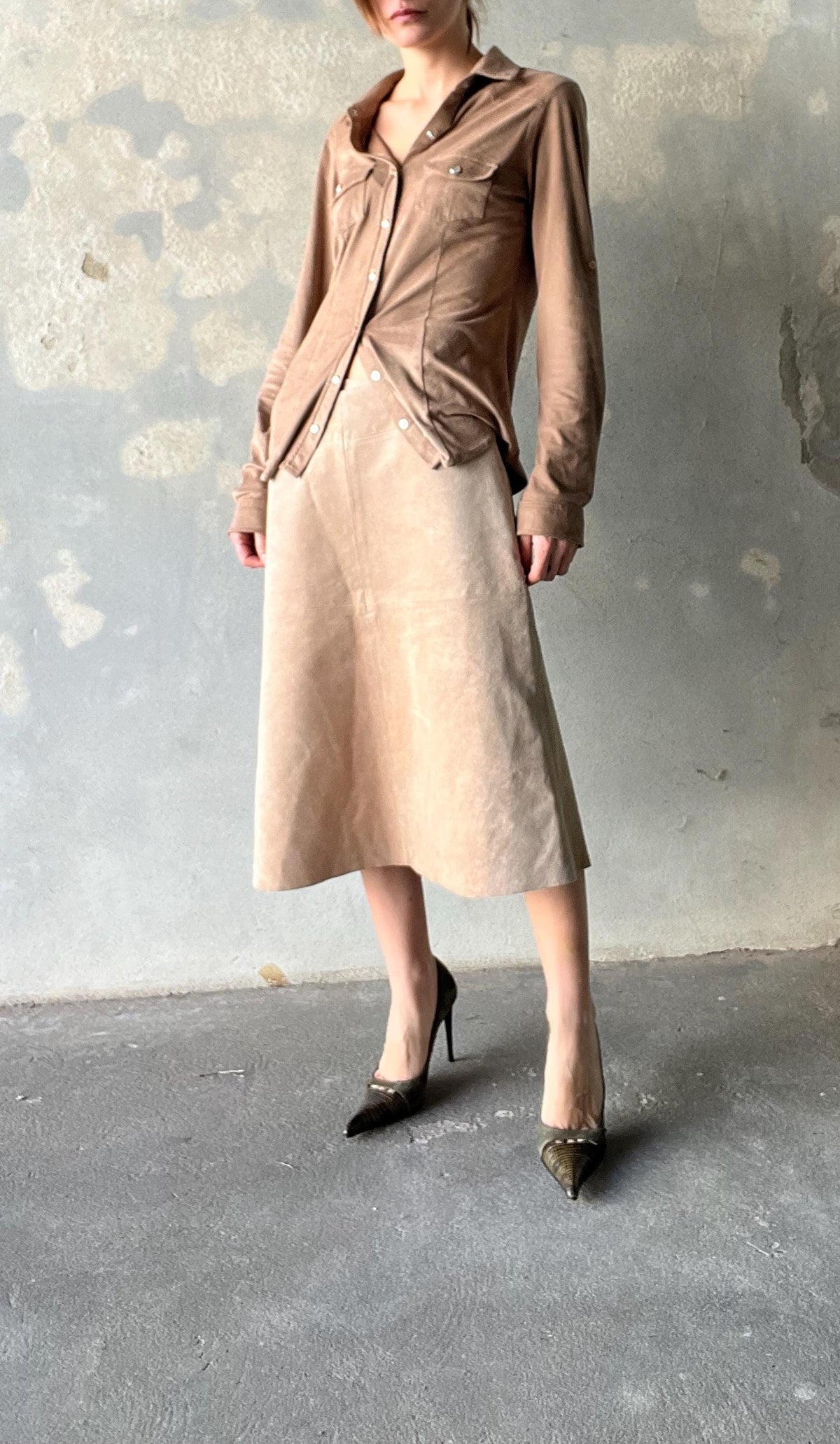 Camicia effetto suede, morbida al tatto