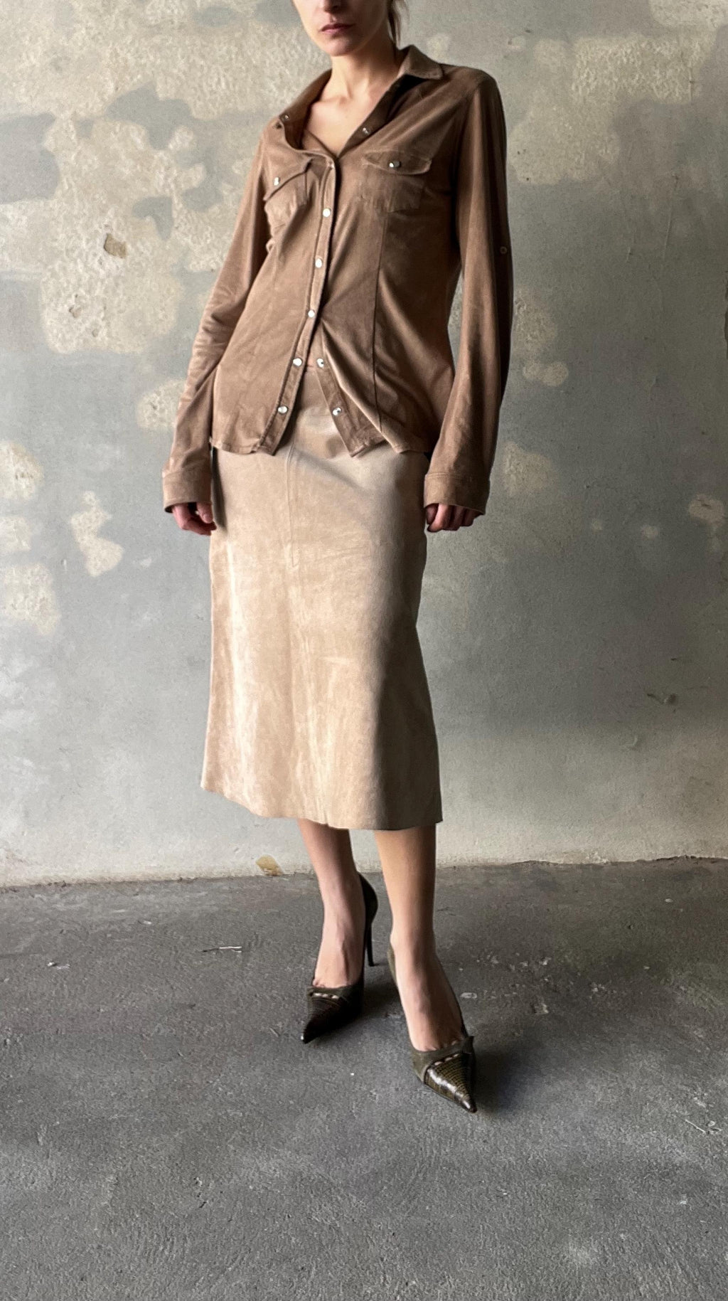 Camicia effetto suede, morbida al tatto