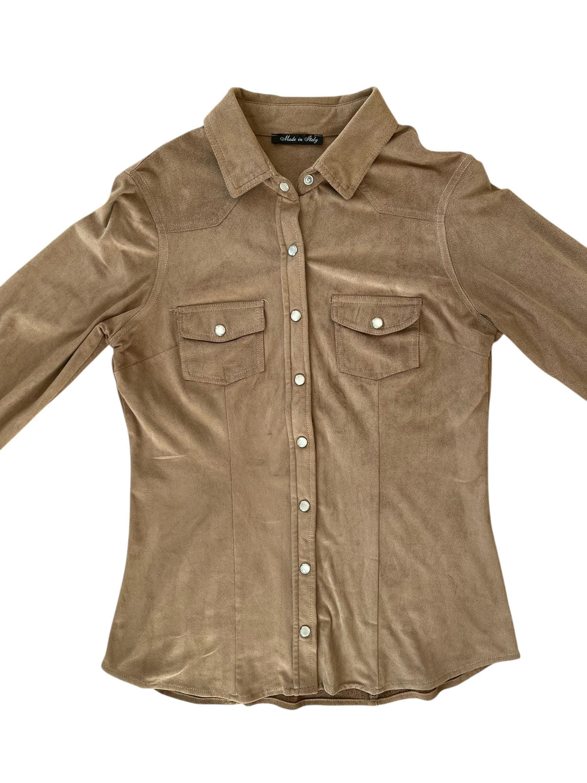 Camicia effetto suede, morbida al tatto