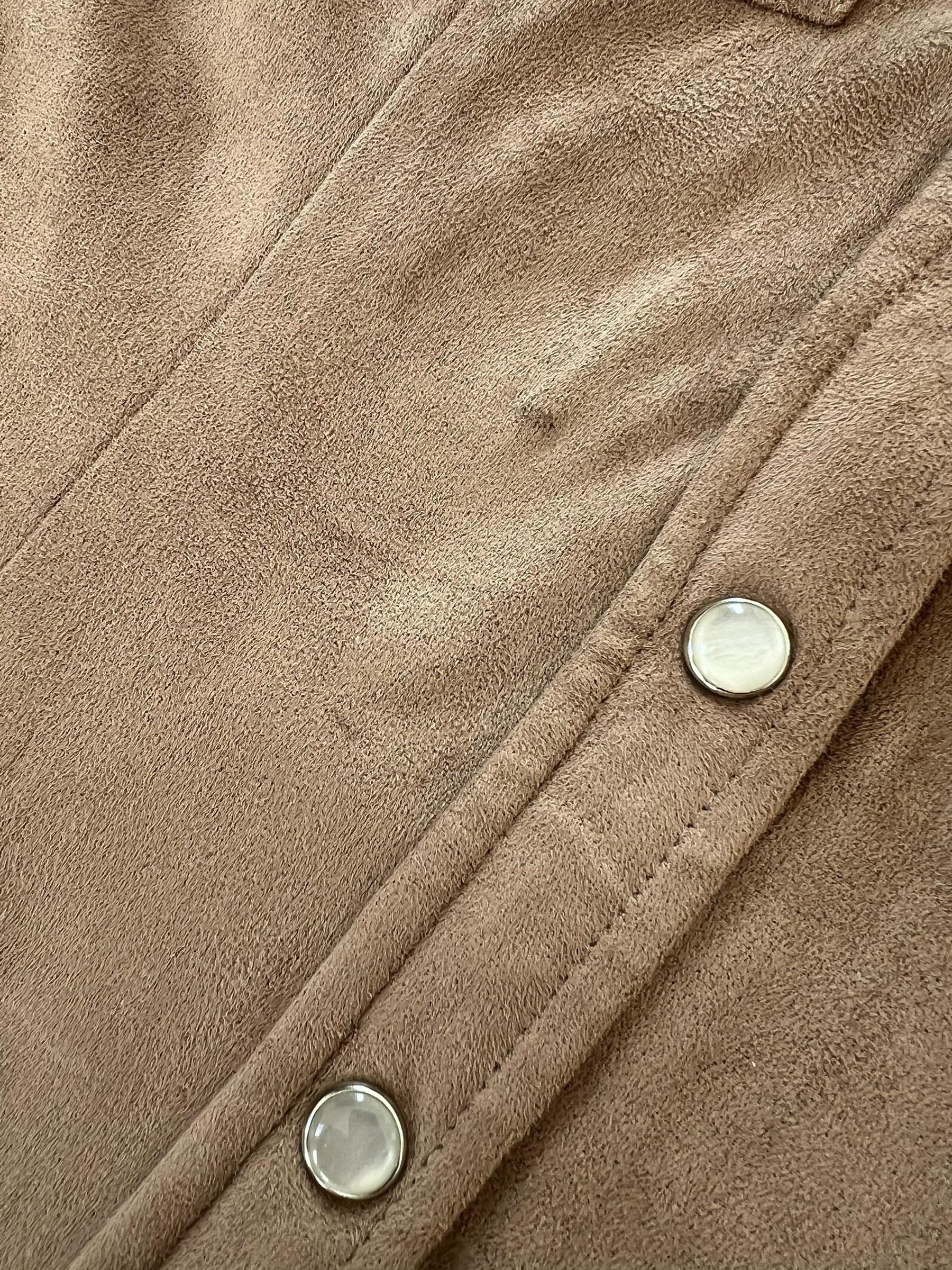 Camicia effetto suede, morbida al tatto