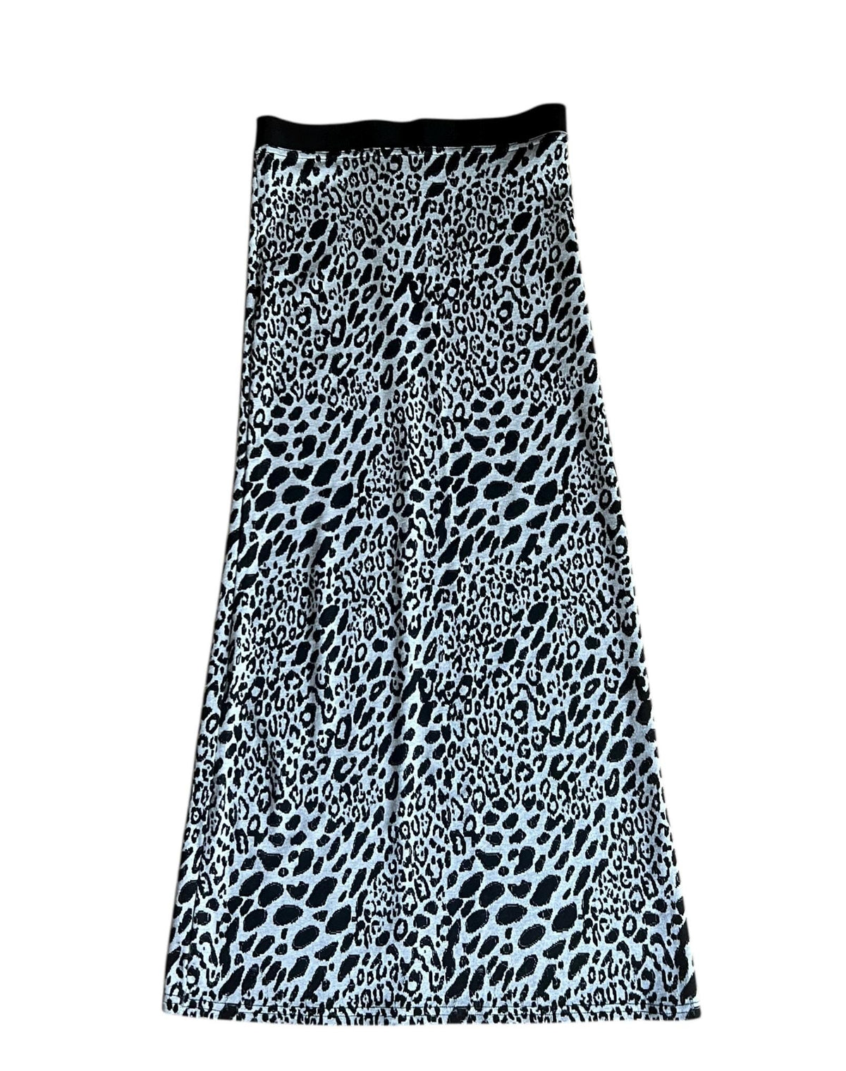 Gonna lunga leopardata in maglia