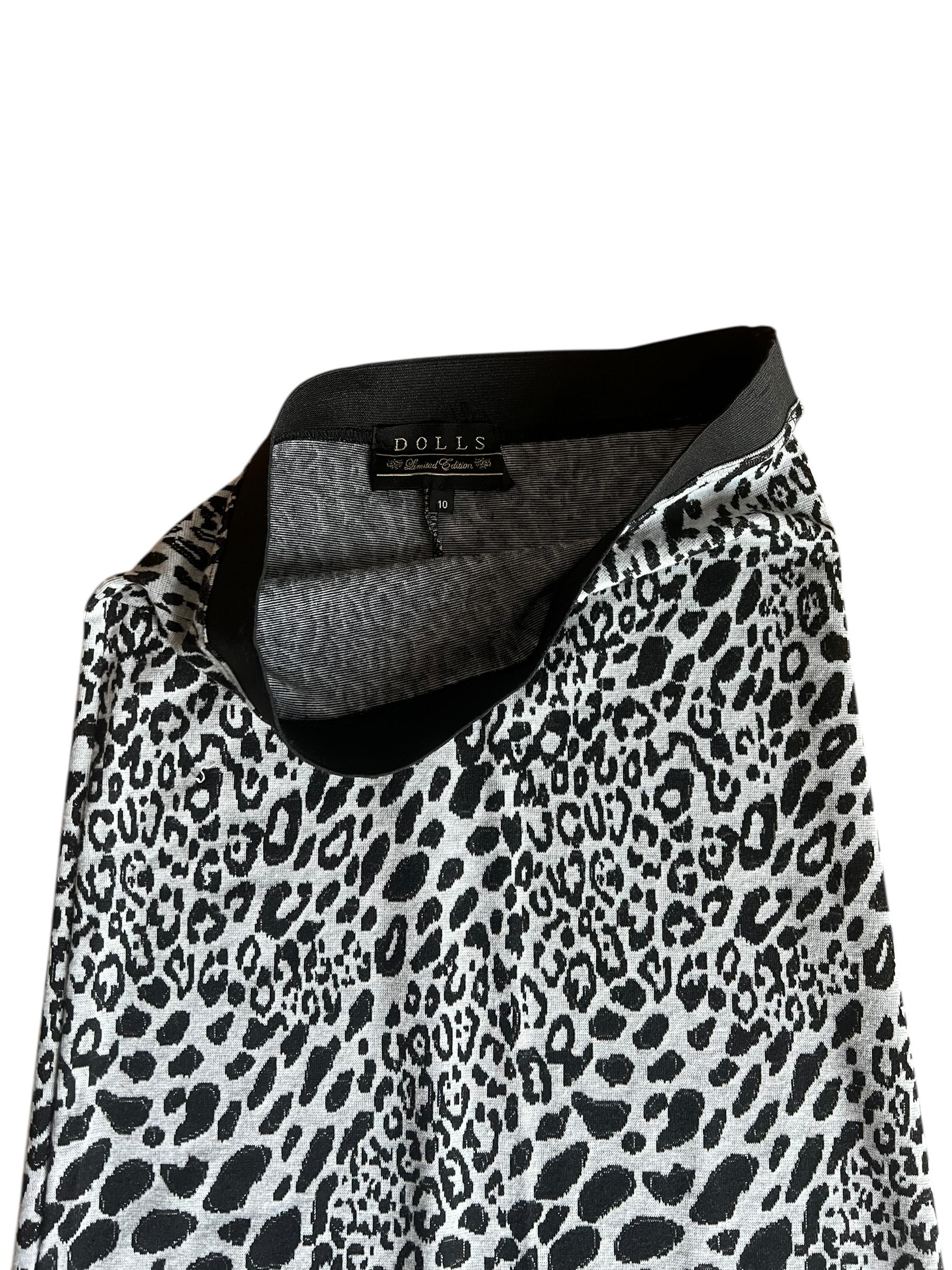 Gonna lunga leopardata in maglia