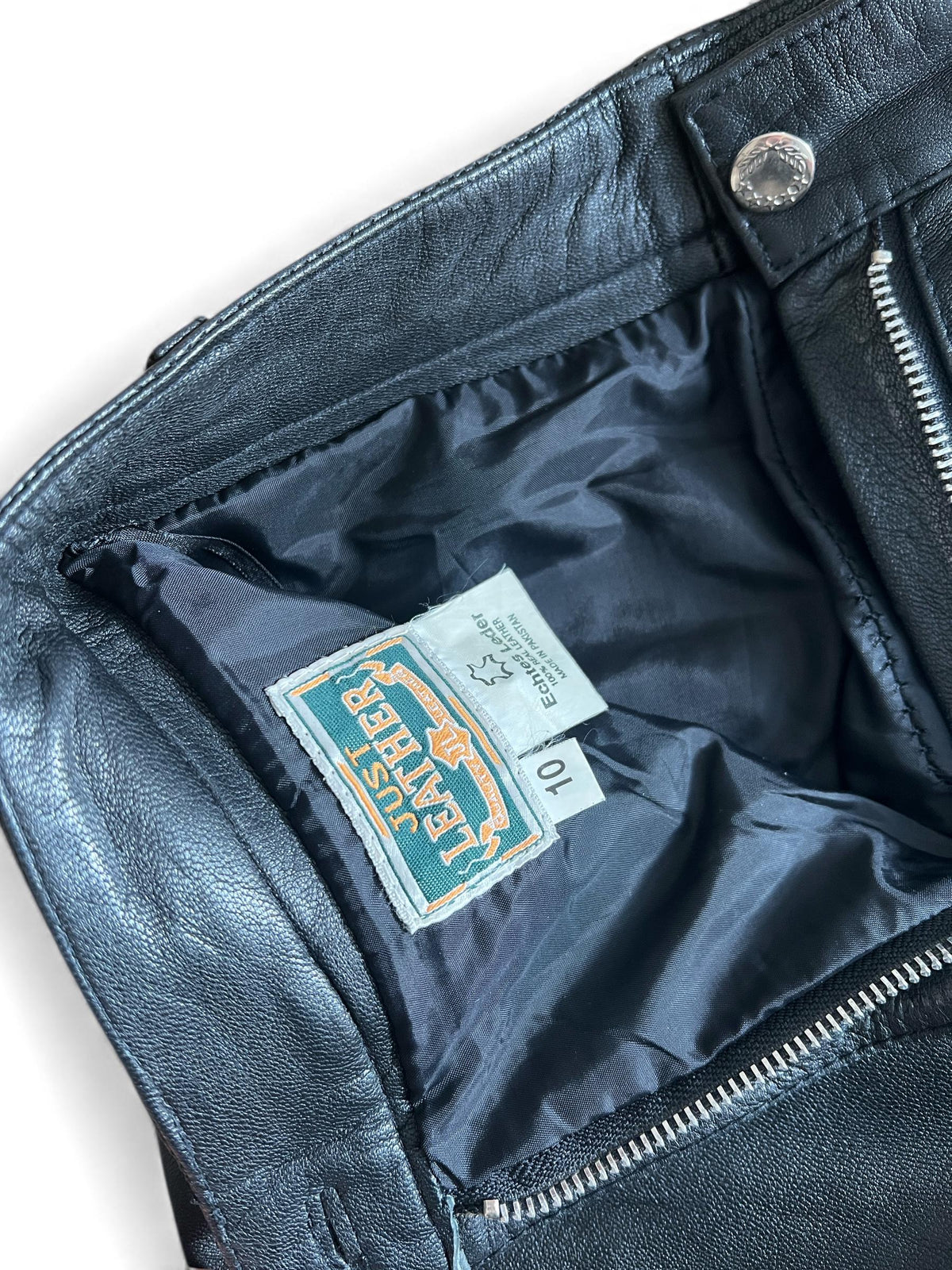 Pantaloni dritti in pelle vintage