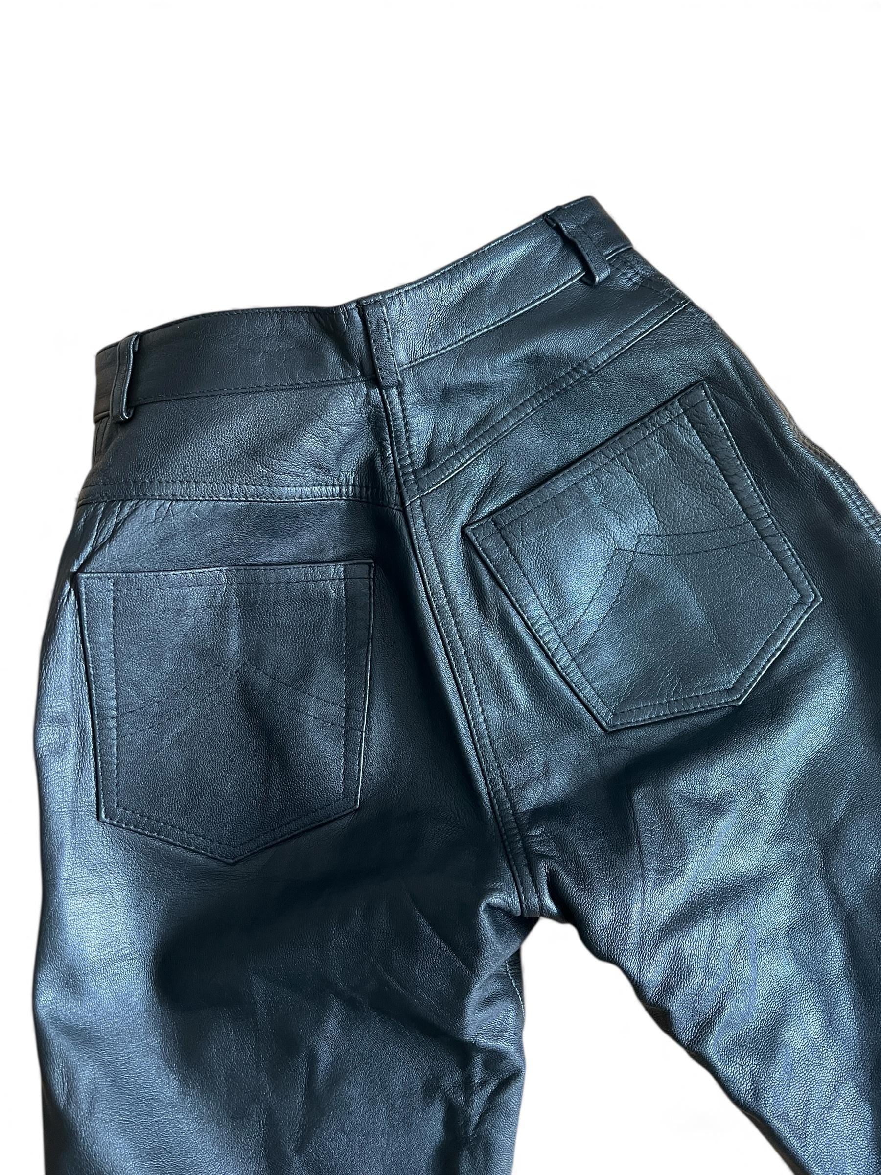 Pantaloni dritti in pelle vintage