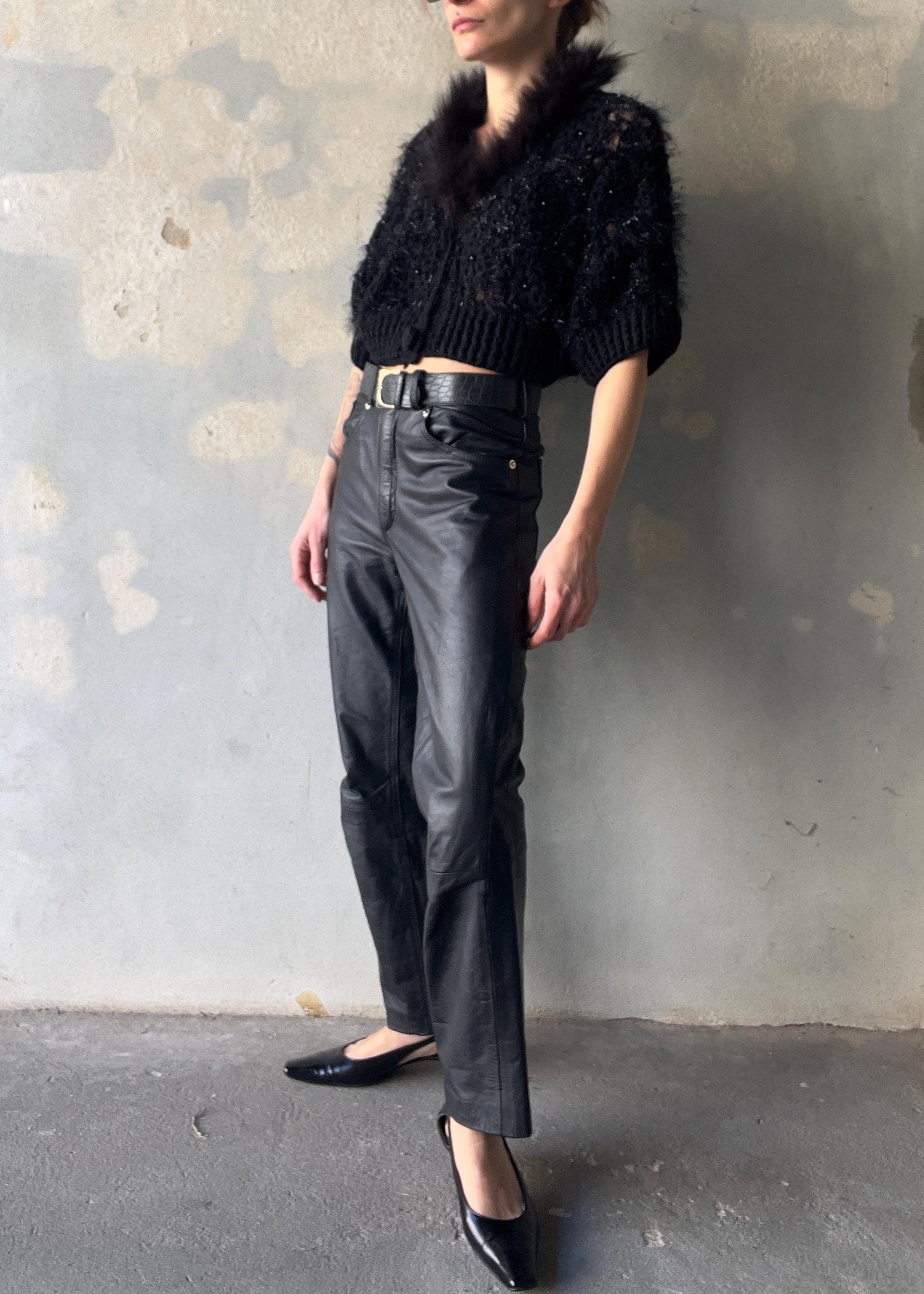 Bolero di maglia con collo pelliccia finta