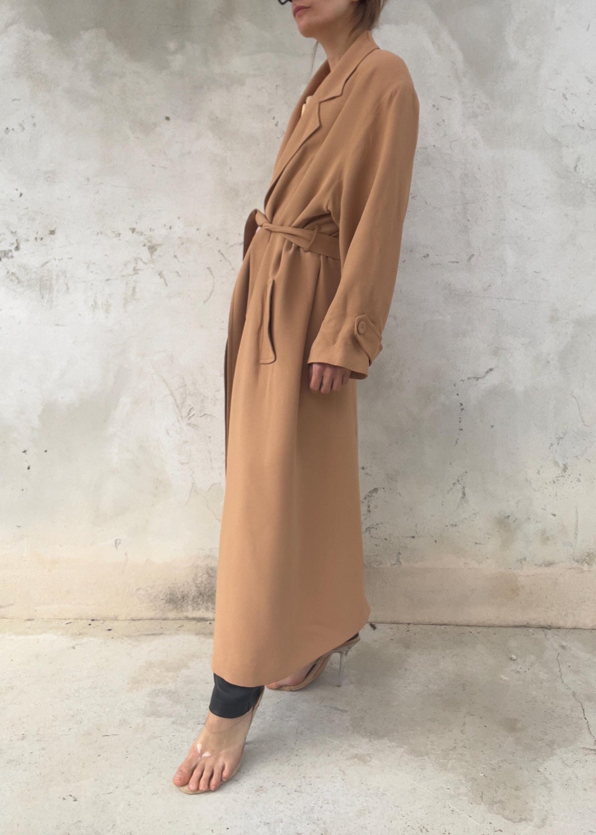Trench leggero caramello / pesca