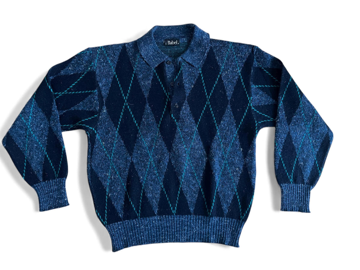 Jumper in lana con colletto polo