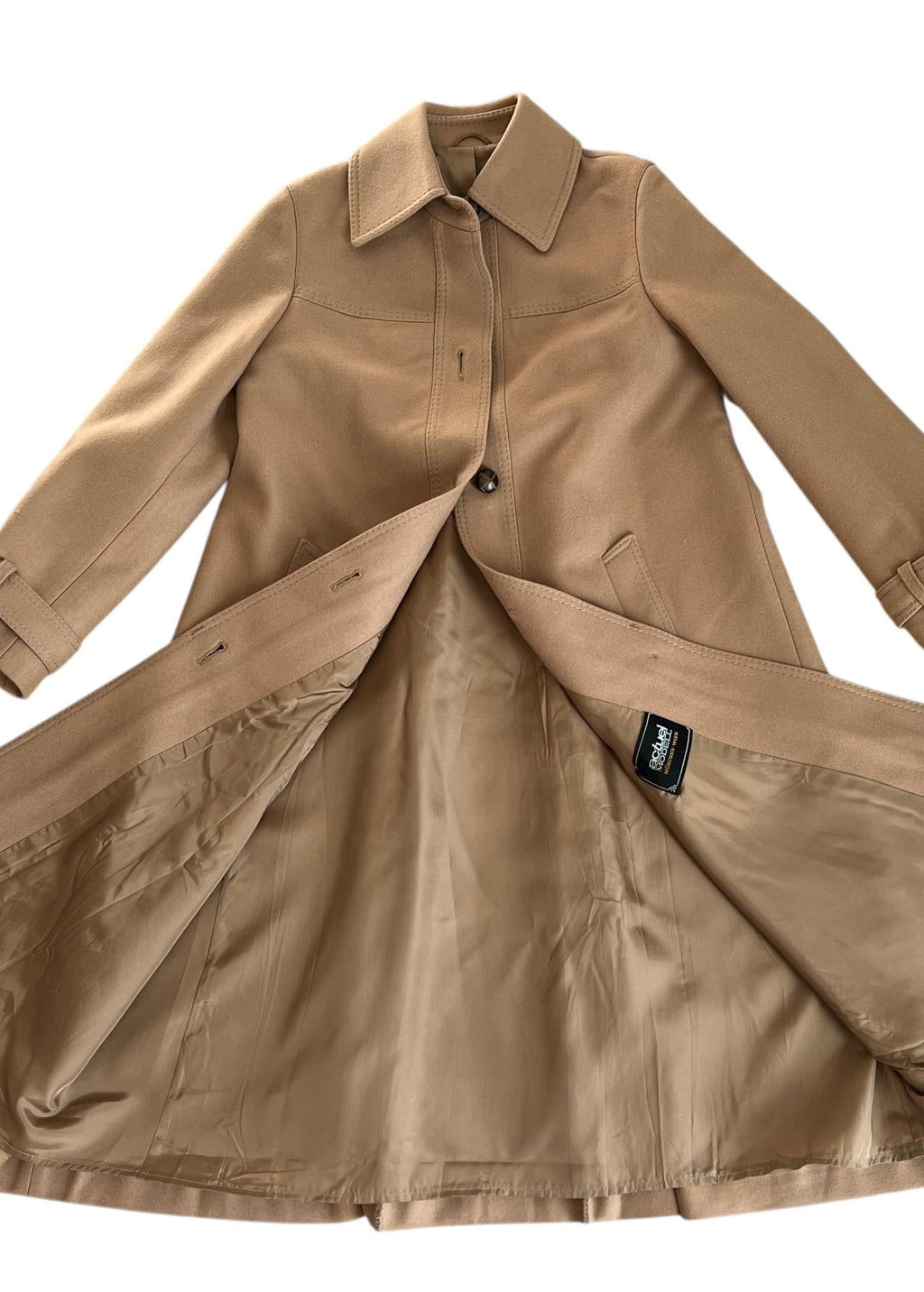 Cappotto vintage di lana caramello