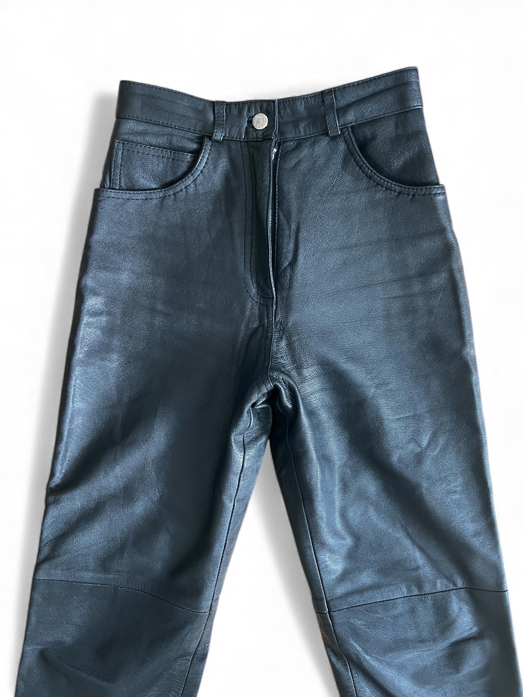 Pantaloni dritti in pelle vintage