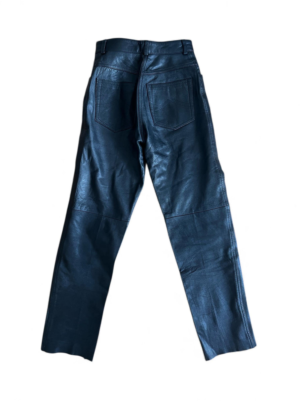 Pantaloni dritti in pelle vintage
