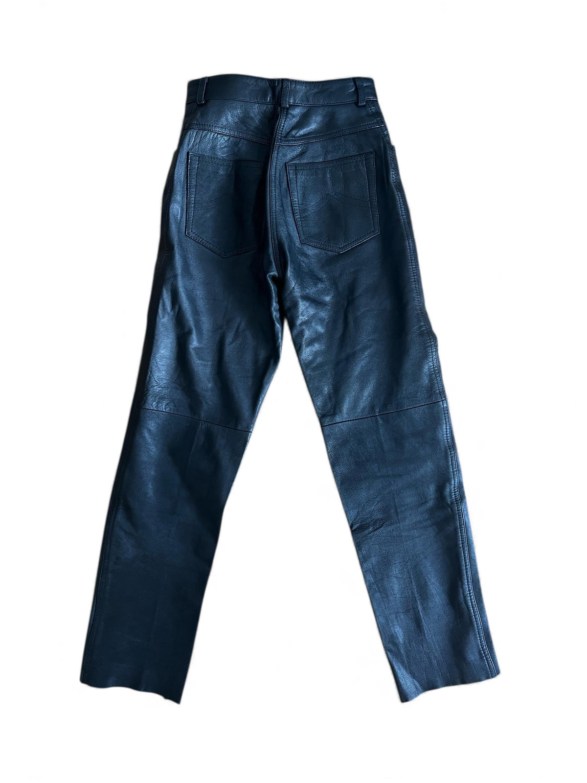 Pantaloni dritti in pelle vintage