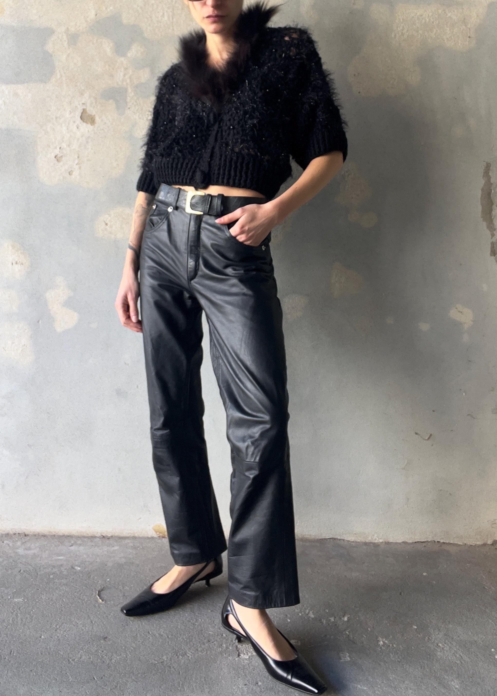 Bolero di maglia con collo pelliccia finta