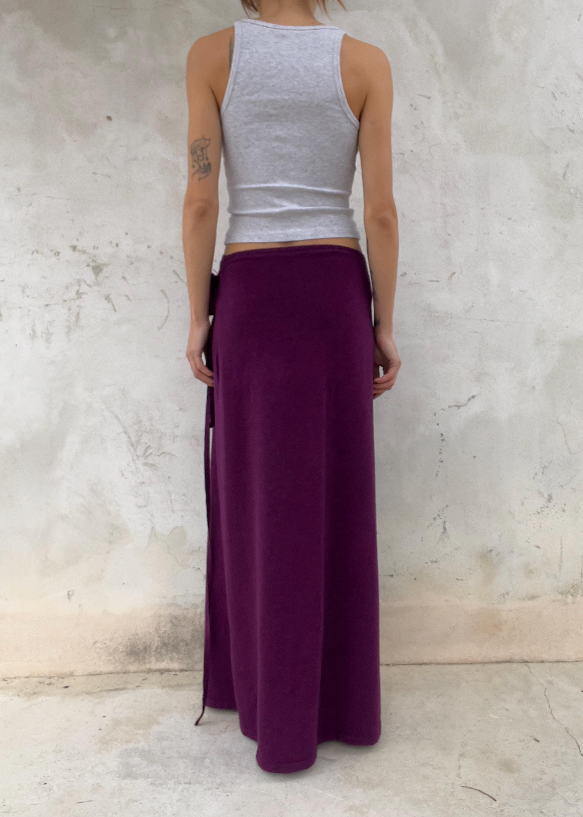 Gonna pareo viola in Cashmere