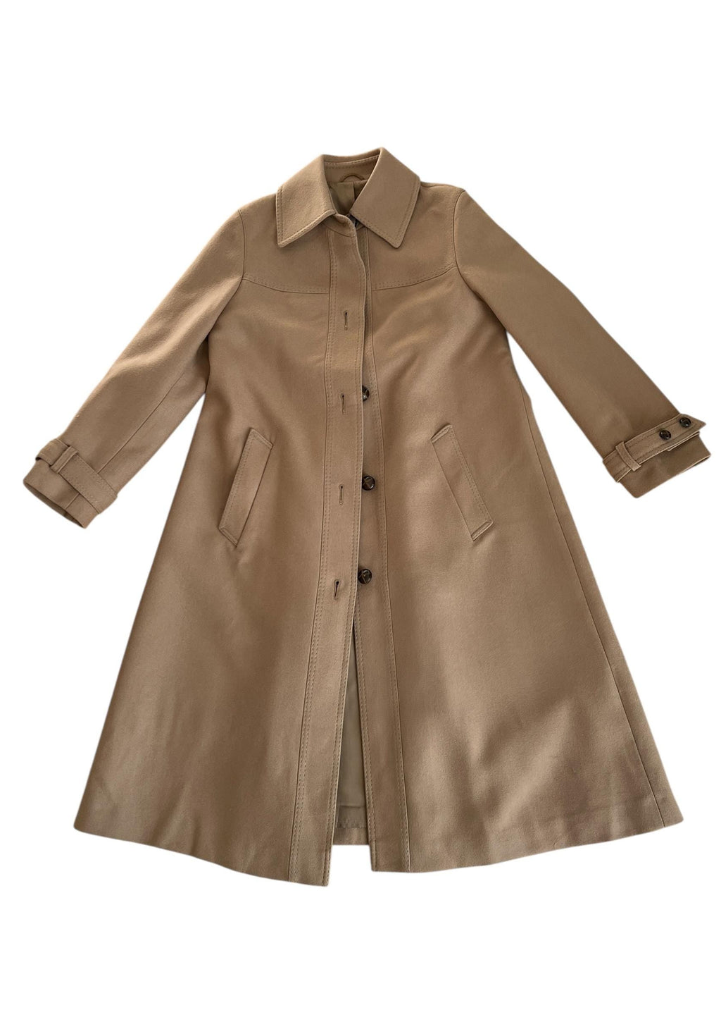 Cappotto vintage di lana caramello