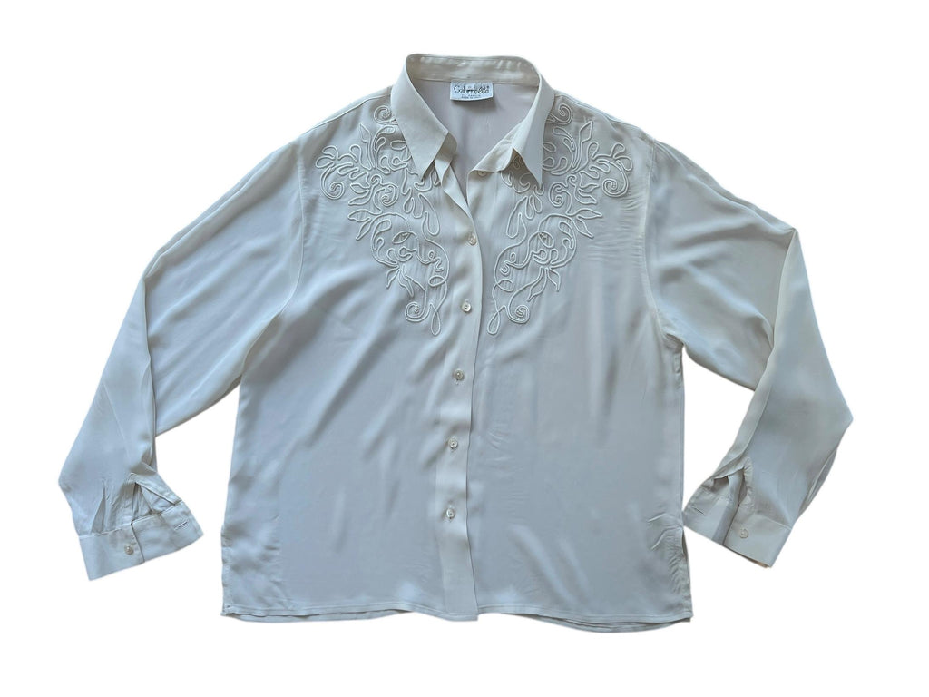 Camicia romantica vintage ricamata