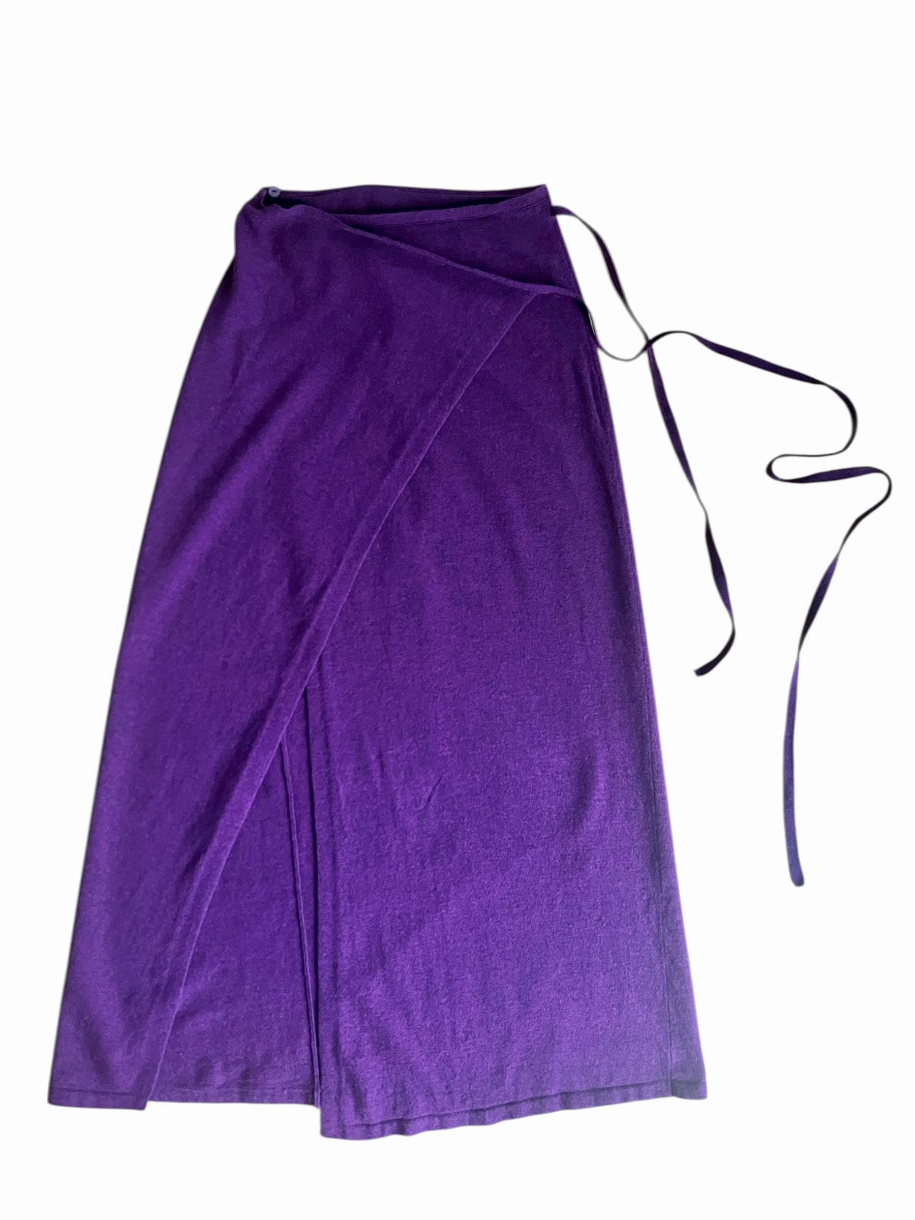 Gonna pareo viola in Cashmere