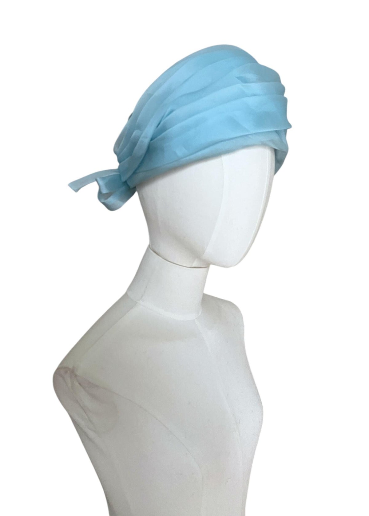 Cappello vintage anni '50 color azzurro