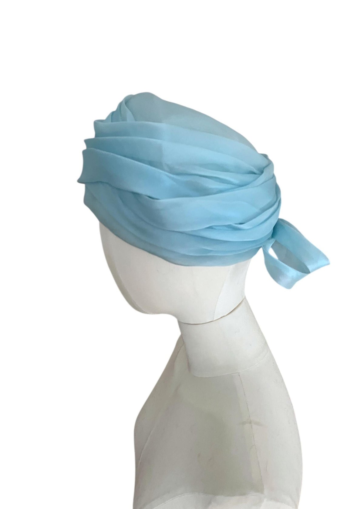 Cappello vintage anni '50 color azzurro