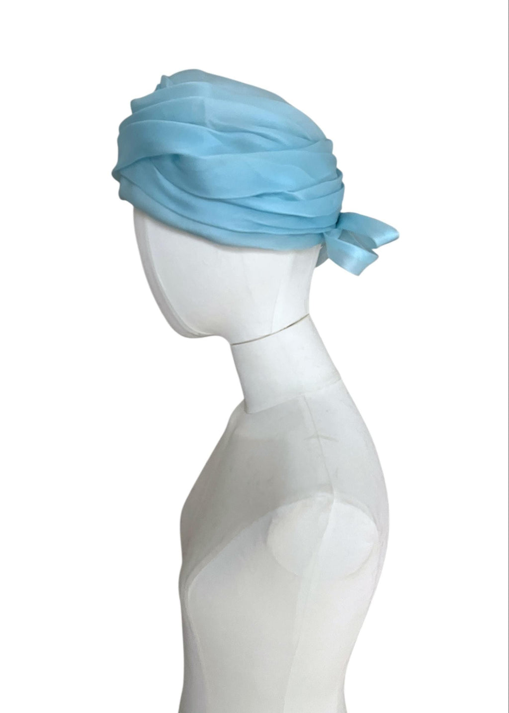 Cappello vintage anni '50 color azzurro