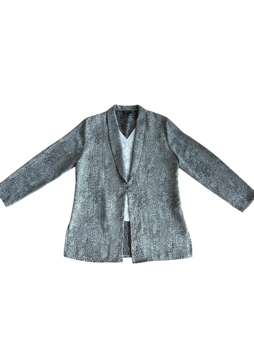 Giacca grigia leggera vintage pitone