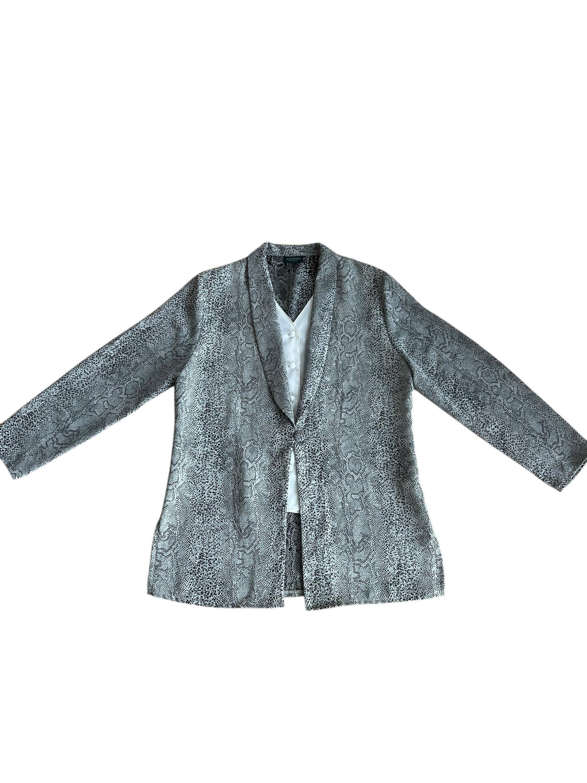 Giacca grigia leggera vintage pitone