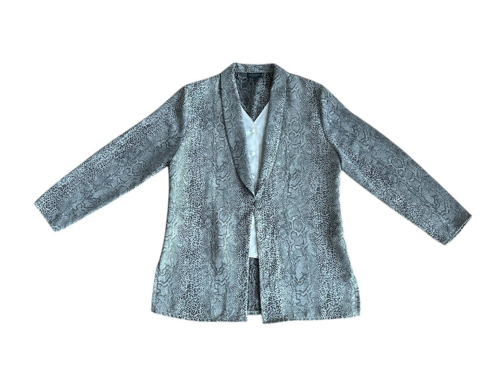 Giacca grigia leggera vintage pitone